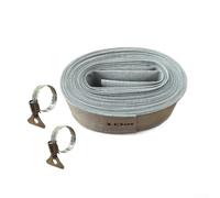 Kit de tuyau plat compatible Karcher 2.997-100.0 de 10 m de long en tissu avec collier de serrage en acier inoxydable de 30 à 40 mm pour une connexion fiable (ensemble de tuyaux en tissu)