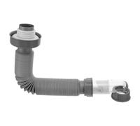 Kit de Tuyauterie sous Évier Anti-odeurs à Sortie Latérale Horizontale | Plastique, Empêche le Reflux D’eau Sale, Drainage Fluide, Cuisine et Salle de Bain
