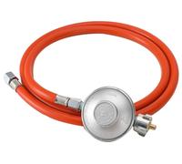 Kit de tuyaux de gaz, longueur 150 cm, détendeur 30 mbar, filetage à gauche 1/4", pour bouteilles de gaz propane, à utiliser uniquement à l'extérieur