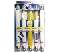 Kit de tuyaux extensibles revêtus d'acier inoxydable pour chaudière 200/400 gaz 3/4 "mf 2x1 / 2" mf 3x3 / 4 "mf uni 11353 eau DM 174