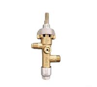 Kit de vanne à gaz avec protection anti-flamme pour réparation de table de cuisson - Valve de commande en métal avec bouton thermocouple et buse compatible avec cuisinière à gaz (A)
