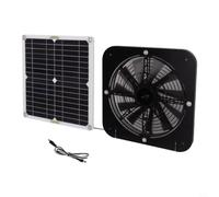 Kit de ventilateur d'échappement monocristallin à énergie solaire 100 W, max 3000 tr/min, couvre jusqu'à 200 ㎡, moteur à revêtement étanche pour poulailler, serre, abris pour chiens et animaux