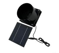 Kit de ventilateur d'extraction avec panneau solaire 10 W, étanche IP65 | Pour salle de bain, camping-car et serre, refroidisseur d'air haute vitesse 3000 tr/min avec module polycristallin de 145 mm