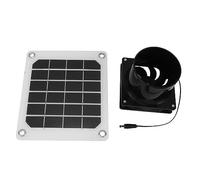 Kit de ventilateur d'extraction bouche circulaire pour panneau solaire 20w | avec filet protection Ventilateur solaire Portable sans fonction de stockage d'énergie, pour maisons d'animaux domestiques