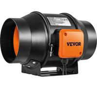 Kit de ventilateur d'extraction CVC avec ventilateur en ligne de 6 pouces et contrôleur de vitesse variable EC