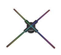 Kit de Ventilateur d'hologramme 3D, 60cm Œil Nu 3D Machine de publicité holographique WiFi Ventilateur de Ventilateur LED Screen Suspension Imagerie pour Les magasins, Les magasins, Les Vacances