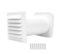 Kit de Ventilation Murale Ensemble D'À Travers Le Mur | Grille Alimentation En Air Murale Convient Pour Atelier, Grenier, Sous-Sol, Garage, Buanderie, Cuisine, Salle De Bains Et