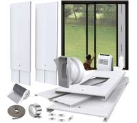 Kit de ventilation pour clim portable et porte coulissante - 2023, 6 panneaux sans couture, longueur ajustable max 95 pouces, adapté