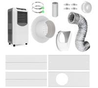 Kit de ventilation 'séchoir, conduit set avec tuyau d'échappement | adaptable | Connecteur pratique pour fenêtres coulissantes, séchées robustes pour l'installation intérieure et G