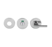 Kit de verrou à bouton à barrette pour WC à levier Eurospec en acier inoxydable poli 52mm