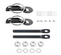 Kit de verrouillage de capot pour voiture Kit de verrouillage | Alliage d' pour aluminium, 2 clés fournies, finition noire colorée, , sécurité maximale(Black)