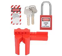 Kit de verrouillage de consignation, ensemble de cadenas industriel Kit de cadenas antidérapant Portable réglable avec étiquette d'avertissement de cadenas Clé pour robinets-vannes