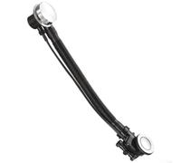 Kit de vidage de baignoire en laiton avec trop-plein, tuyau d'évacuation de baignoire de 550 mm, raccord G1-1/2, finition noire