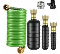 Kit de vidange 3 pièces Outil de nettoyage de tuyaux avec rinçage haute pression, embout en caoutchouc pour déboucheur d'évier de cuisine et nettoyeur de vidange de baignoire, s'adapte aux tuyaux de