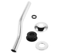 Kit de Vidange D'urinoir en Acier Inoxydable, Tube S 18 CM | Joint en Caoutchouc, Installation Facile, Usage Rénovation Salle de Bain, Finition Argenté, pour Toilettes et Urinoir