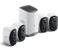 Kit de vidéosurveillance Baseus Security N1 Plus, 2K HD, IP67, vision nocturne, autonomie de 270 jours, HomeStation H1 + 4 caméras