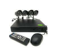 Kit de vidéosurveillance CCTV-N avec caméras infrarouges, alimentation rallonge, 4 canaux
