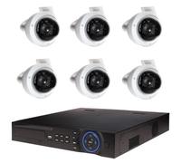 Kit de Vidéosurveillance - DAHUA - DVR 16 chaînes et 6 caméras dômes - Vision nocturne - HDCVI
