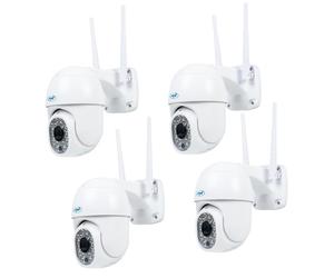 Kit de vidéosurveillance PNI, comprenant 4 caméras PTZ WiFi, indice de protection IP440, résolution 4 MP, avec fonctionnalités numériques