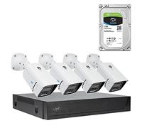 Kit de vidéosurveillance PNI House IPMAX POE 3, 4 caméras 3MP, extérieur, Power Over Ethernet, détection de Mouvement, 1 to HDD