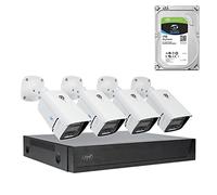 Kit de vidéosurveillance PNI House IPMAX POE 3LR, NVR avec 4 Ports POE et 4 caméras de Surveillance 3MP avec Disque Dur 1 to Inclus
