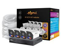 Kit de vidéosurveillance PoE, 4 ports 8 MP, 4 caméras bullet FADA Myers