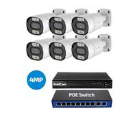 Kit de vidéosurveillance RobiCam PoE - 6 caméras 4MP, NVR et Switch PoE