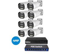 Kit de vidéosurveillance RobiCam PoE - 8 caméras Bullet 4MP NVR et Switch PoE