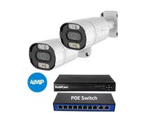 Kit de vidéosurveillance RobiCam PoE - Caméras Bullet 4MP, NVR et Switch PoE