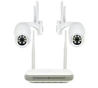 Kit de vidéosurveillance sans Fil PNI House WiFi800 NVR et 2 caméras extérieures PNI IP840, 8 MP, 4 K, IP65