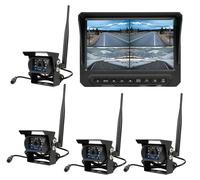 Kit de vidéosurveillance sans fil Pni Trk504 pour enregistreur vidéo de camion (DVR), avec écran LCD et 4 caméras Taille unique