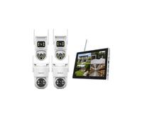 Kit de vidéosurveillance WiFi RobiCam avec écran LCD 10,1", enregistreur NVR 8 canaux, comprenant 4 caméras PTZ