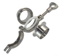Kit de virole de soudure sanitaire Tri Clamp avec joint PTFE en acier SS304 | Kit de joints PTFE à trois colliers de serrage pour plomberie industrielle