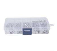 Kit de vis à six pans creux en acier inoxydable 304 avec pointe conique 250 pièces assorties pour M3 M5 M6 M8 Tailles de fixation Boîte de matériel pour l'entretien des machines et du matériel