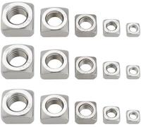 Kit de vis carrées RVS Moeren - 50 pièces M5, M6, M8, M10, M12 - Pour le bâtiment et les appareils électriques