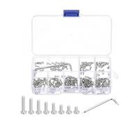 Kit de vis de sécurité M2.5 M3 M4 M5 M6, 70/80/120/125/160 pièces, attaches inviolables à tête cylindrique en acier inoxydable 304 avec clé T6(M6 70pcs)