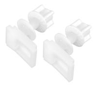 Kit de Vis de Toilette en Plastique Blanc, 2 Ensembles | Boulons et Écrous, Rondelles, Capuchons et Pièces de Fixation, pour Installation et Entretien de Cuvette Style Aléatoire