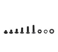 Kit de Vis Hexagonales M3 en Acier Allié Noir, 300 Pièces avec Écrous et Rondelles, Longueurs 4/5/6/8/10/12 mm, pour Réparation et Bricolage