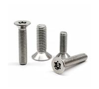 Kit de vis inviolables à tête fraisée plate Torx en acier inoxydable M2.5 M3 M4 M5 304 avec broche de colonne, assortiment de boulons(Box B 840pcs)