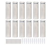 Kit de vis publicitaires en acier inoxydable, 12 pièces, 19x60mm, matériel de montage à vis robuste pour cadre photo en acrylique, utilisation murale en magasin