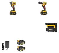 Kit de visseuse à chocs et de perceuse électrique, 21V, moteur sans balais, 2 batteries