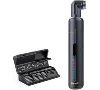 Kit de visseuse électrique sans fil : 7 réglages de couple, de 0,5 à 6 Nm, 20 embouts, adaptateur hexagonal de 1/4 de pouce, adaptateur à 90°, éclairage LED, batterie 2000 mAh, type C
