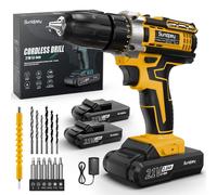 Kit de visseuse sans fil 21 V, comprenant 2 batteries de 2,0 Ah et un perceuse