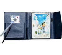 Kit de voyage pour aquarelle, format A5 – 16 couleurs, pinceaux, feutres fins, carnet de croquis