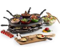Kit de wok gastronomique pour 8 personnes, 1 200 W, revêtement antiadhésif, noir, plaque de cuisson