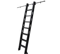 Kit d'échelle de bibliothèque robuste avec rails coulissants pour escaliers de grenier et Boohelves Comprend un système de rail et un rail d'échelle coulissante pour un accès facile