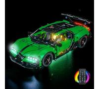Kit d'éclairage à télécommande compatible avec Lego Green Bugatti Chiron Pur Sport Hypercar 42241 (pas de modèle), kit d'éclairage LED compatible avec le modèle Lego 42241