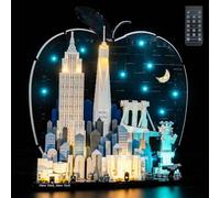 Kit d'éclairage à télécommande compatible avec Lego New York City - The Big Apple 21066 (pas de modèle), kit d'éclairage LED compatible avec le modèle Lego 21066