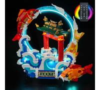 Kit d'éclairage à télécommande compatible avec Lego Prosperity Carp Leaping 80120 (pas de modèle), kit d'éclairage LED compatible avec les blocs de construction Lego Prosperity Carp Leaping