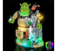 Kit d'éclairage à télécommande compatible avec Lego Shrek, Donkey & Puss in Boots 72423 (pas de modèle), kit d'éclairage LED compatible avec Lego 72423 Shrek, Donkey & Puss in Boots modèle de blocs de
